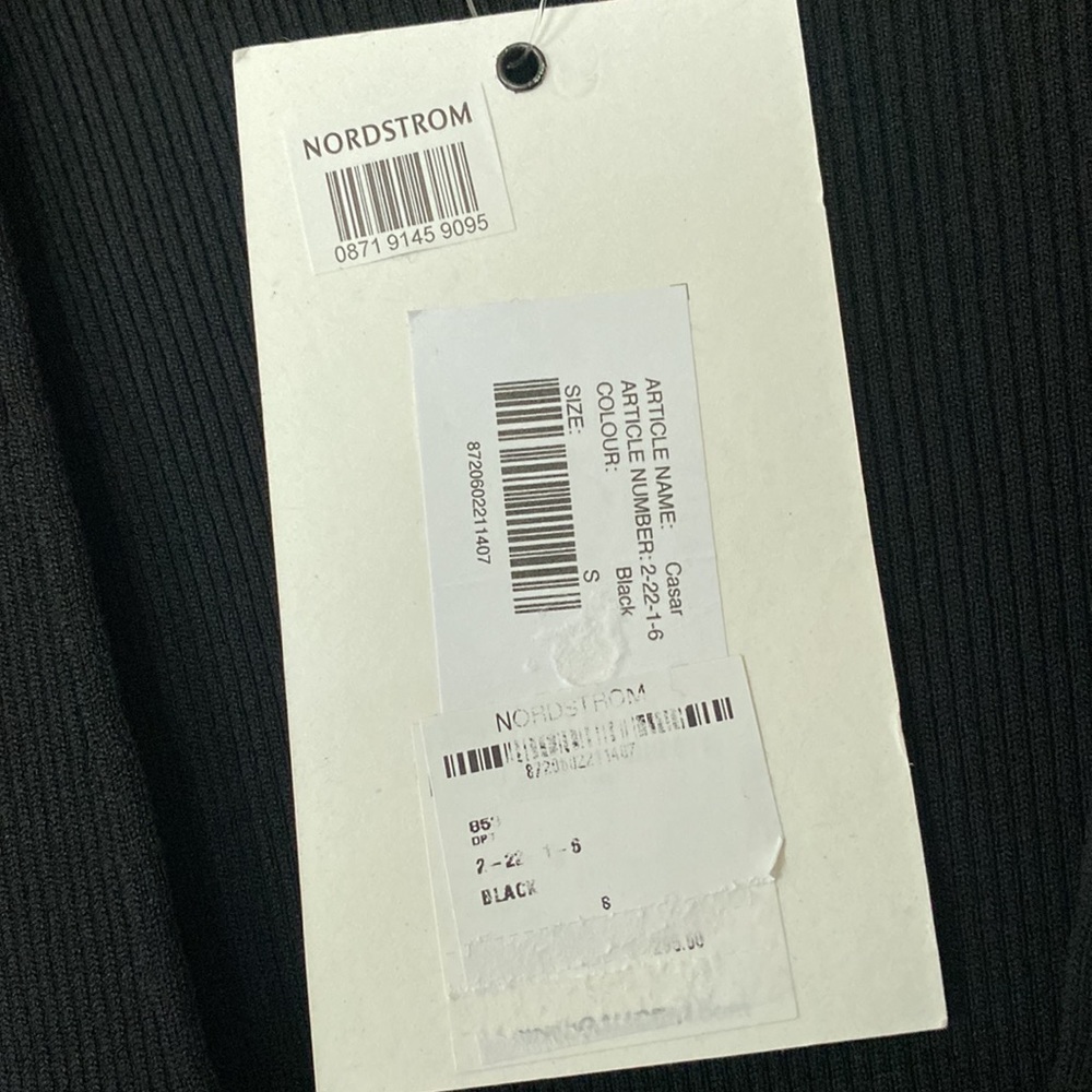 NEW Gauge81 Caesar  black plunge neck midi dress  small S - Picture 4 of 7